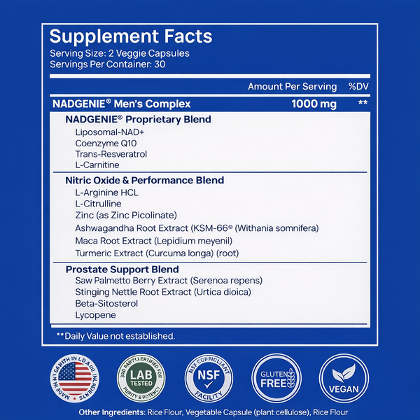 NAD+ Supplement for Men (60 Capsules)